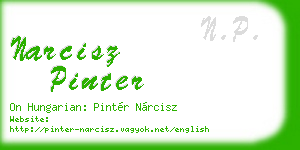 narcisz pinter business card