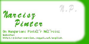 narcisz pinter business card